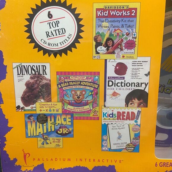 SEALED 1995 Kids Mac Pack 6 CD-ROM MAC Computer Games Palladium Interactive 90s - Picture 15 of 16